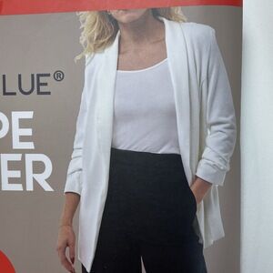 Dakota Blue Women's M Crepe Blazer White H0480